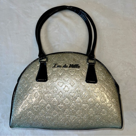 Lux de Ville Black Jack Card Suits Silver and Black Bowler - Picture 3 of 16